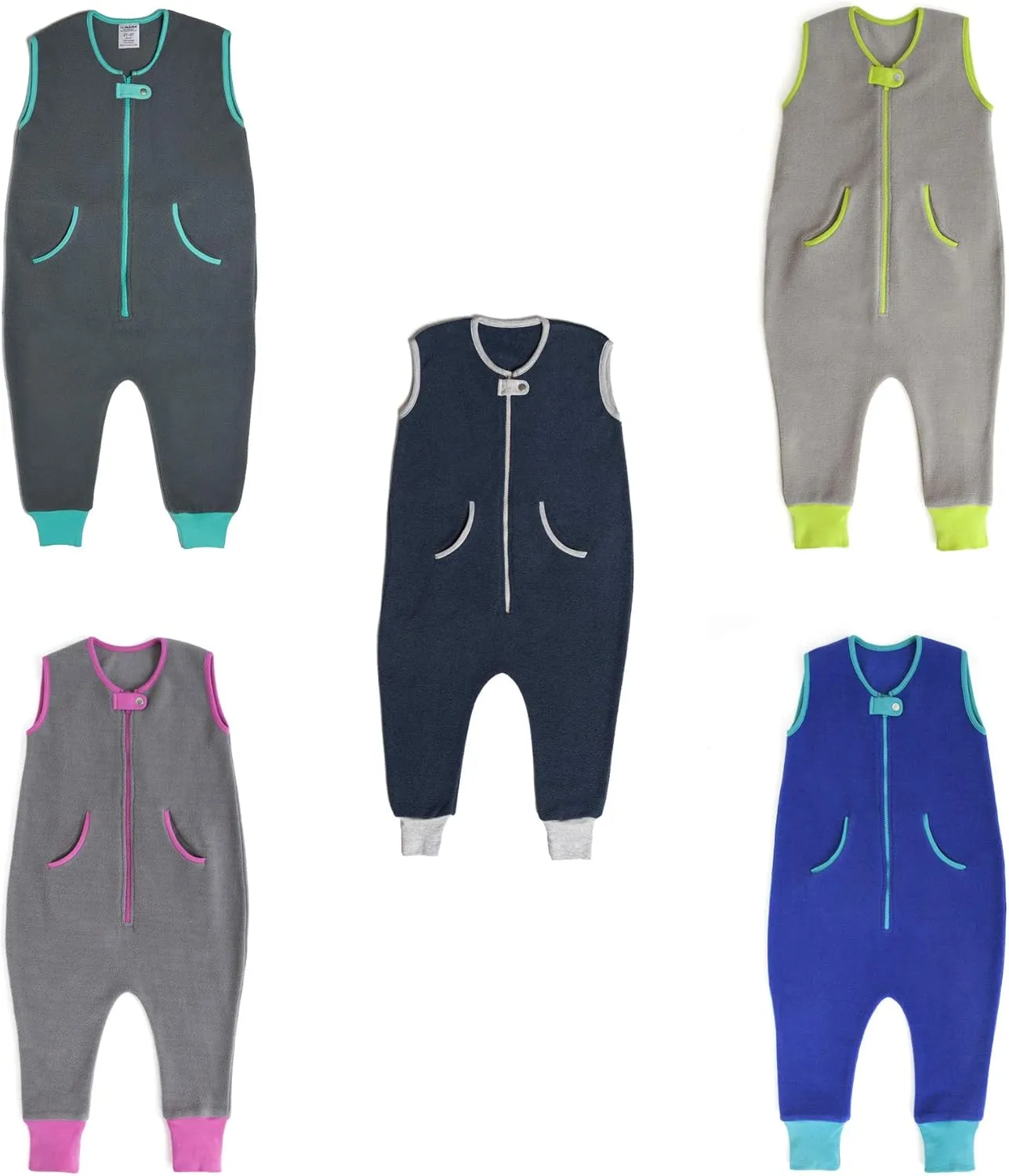 Baby Deedee Fleece Sack with Feet Sleep Bag, Sleep Kicker, Toddler Sleeping Bag, Teal, 2-4 T
