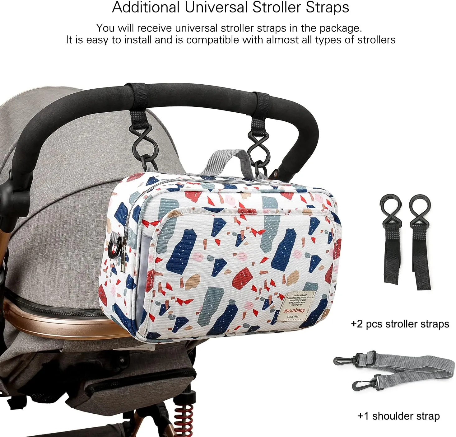 Baby Diaper Caddy Bag - Caddy Tote Baby Stroller Bag Nursery Storage Bin for Diapers, Wipes & Toys Small Diaper Bag
