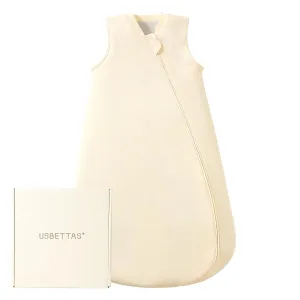 Baby Sleep Sack, 1.0 Tog Supersoft Thermostatic Cotton Toddler Sleeping Sack for Babies Infant, 2-Way Zipper Baby Wearable Blanket for All Season