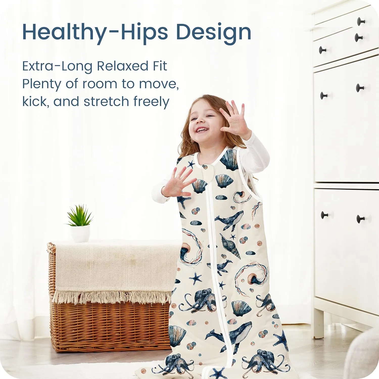 Baby Sleep Sack 15-18-24 Months 1.0 TOG, Quilted Wearable Blanket Baby Sleeping Bag with 2-way Safe Zipper, Ultra Soft All Season Sleep Sacks