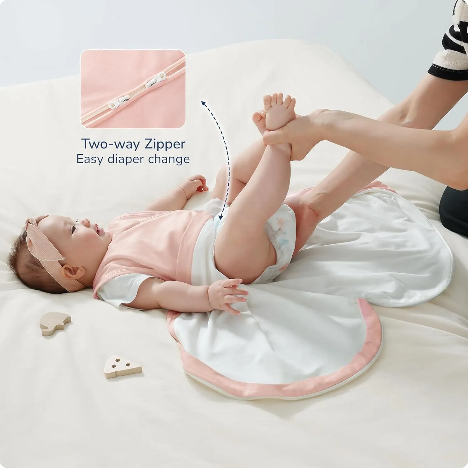 Baby Sleep Sack 18-24 Months, 1.0 Tog Supersoft Thermostatic Cotton Toddler Sleeping Sack for Babies Infant, 2-Way Zipper Baby Wearable Blanket for All Season