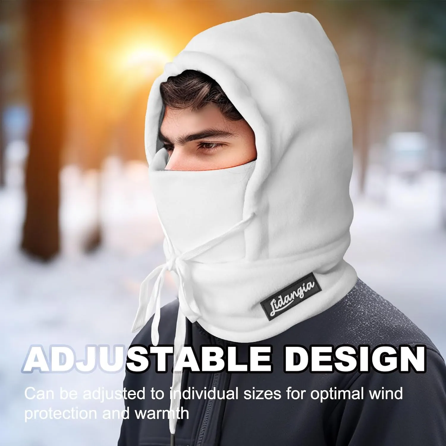 Balaclava Winter Face Mask: Thermal Polar Fleece Hood Windproof Ski Mask for Men Women, Convertible Warm Face Cover Hat Scarf