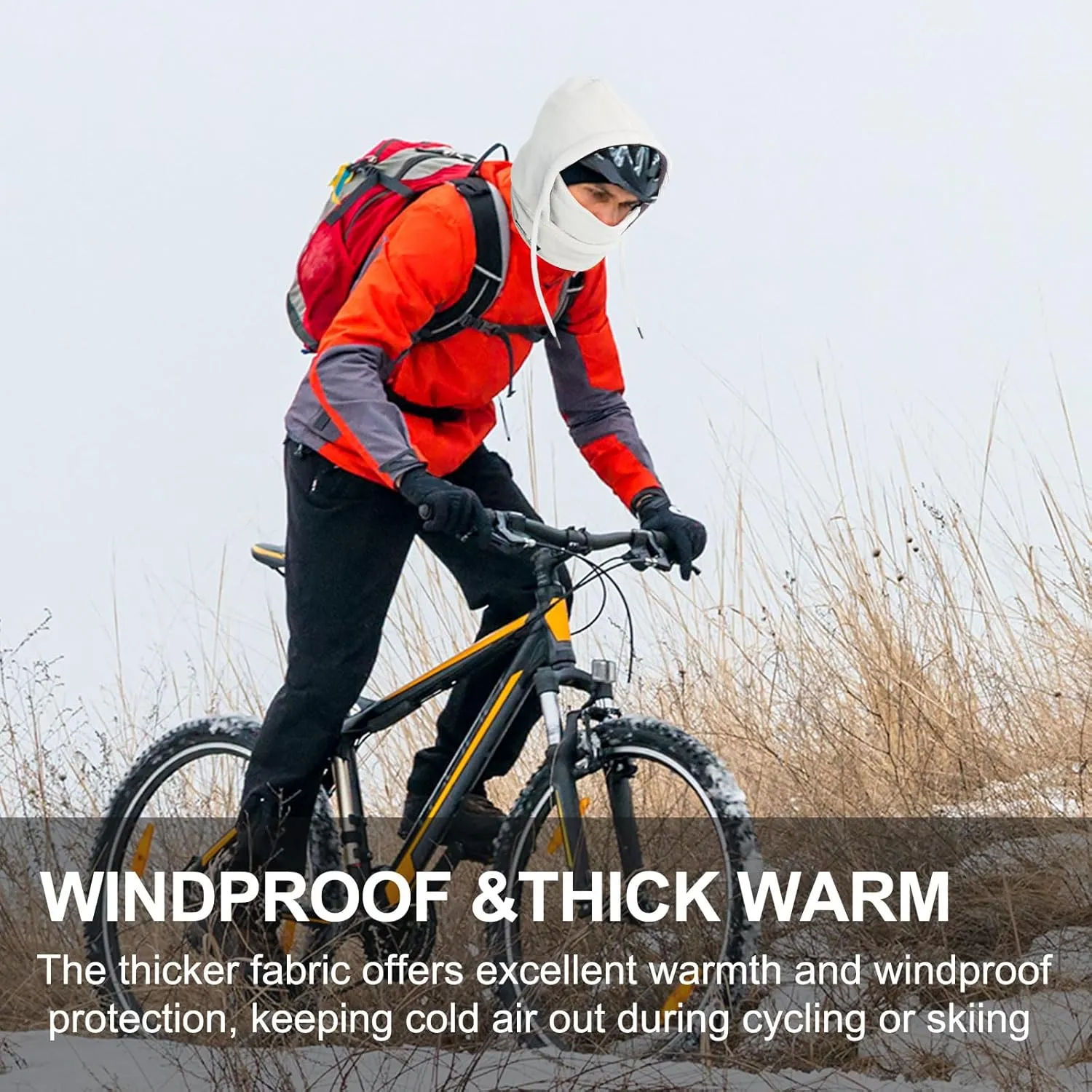 Balaclava Winter Face Mask: Thermal Polar Fleece Hood Windproof Ski Mask for Men Women, Convertible Warm Face Cover Hat Scarf