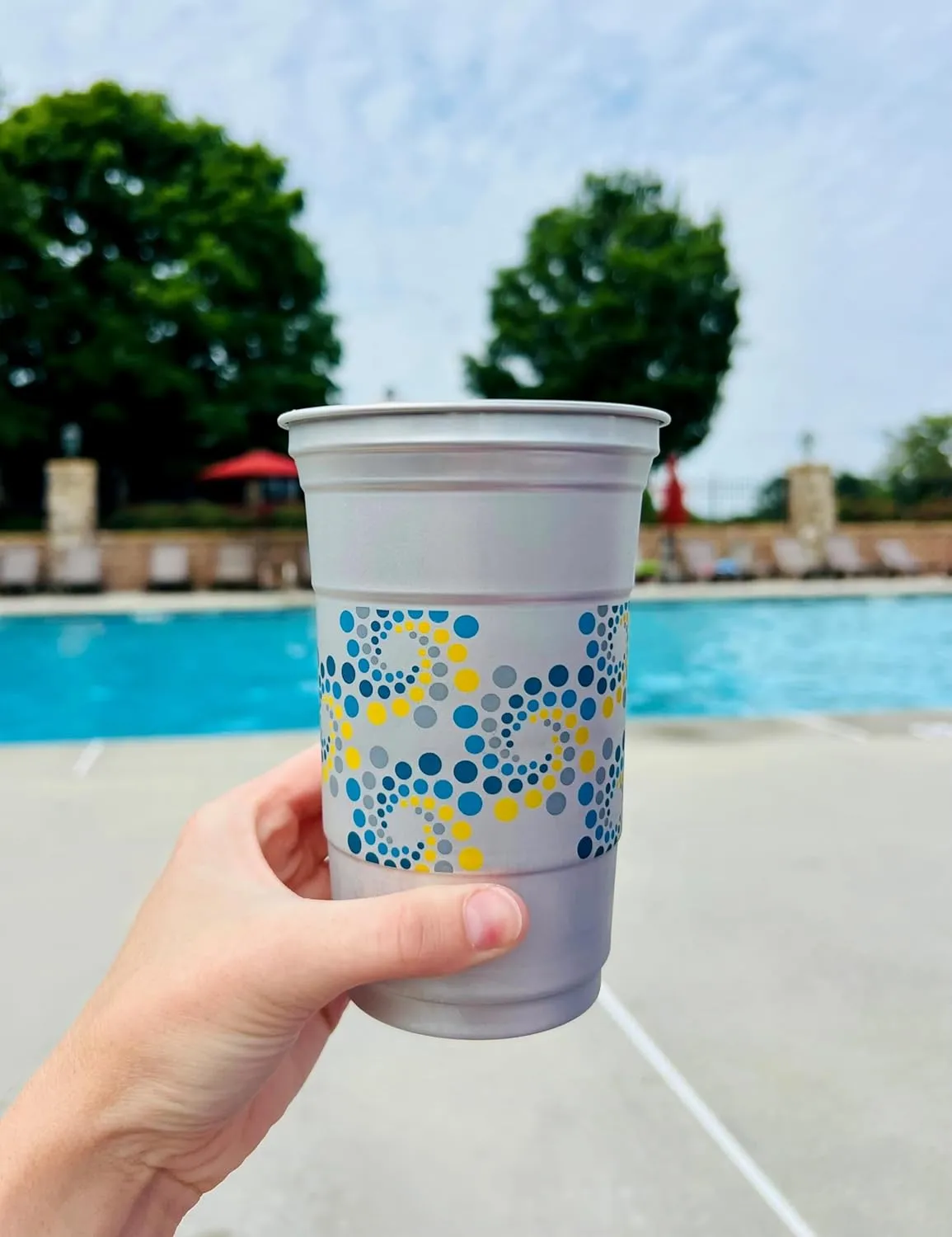 Ball Aluminum Cup Recyclable Party Cups, Swirl Design, 20oz. Cup, 30 Cups Per Pack