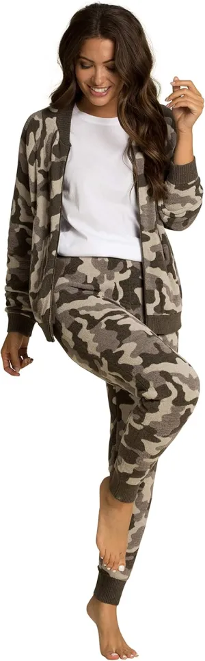 Barefoot CozyChic Ultra Lite Camo Joggers for Women, Gym Track Bottoms