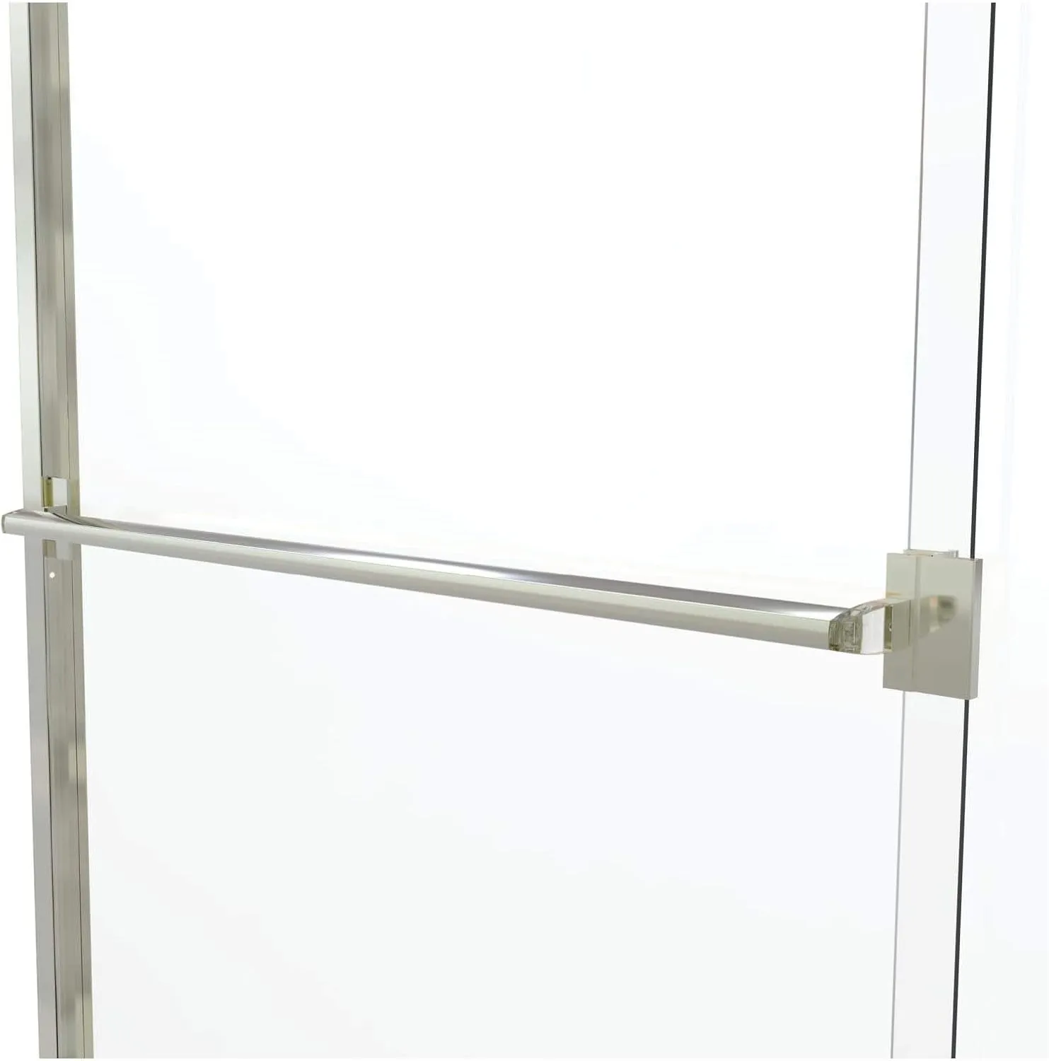 Basco Classic Sliding Shower Door, Fits 44-47 inch opening, Clear Glass, Silver Finish