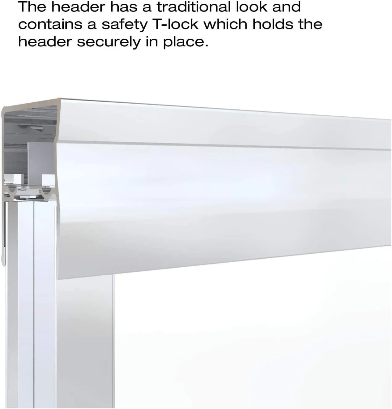 Basco Classic Sliding Shower Door, Fits 44-47 inch opening, Clear Glass, Silver Finish