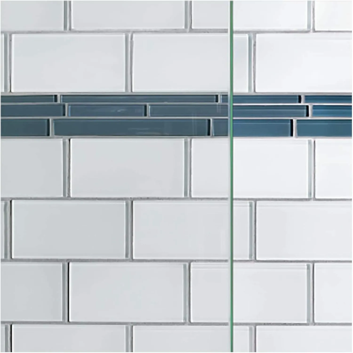 Basco Classic Sliding Shower Door, Fits 44-47 inch opening, Clear Glass, Silver Finish