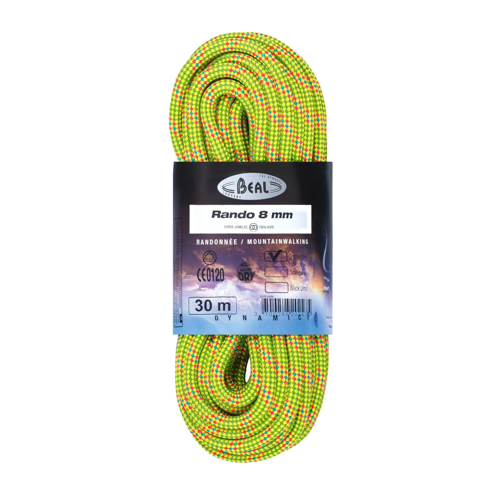Beal Rando Walking Rope (Golden Dry) 8mm x 30m