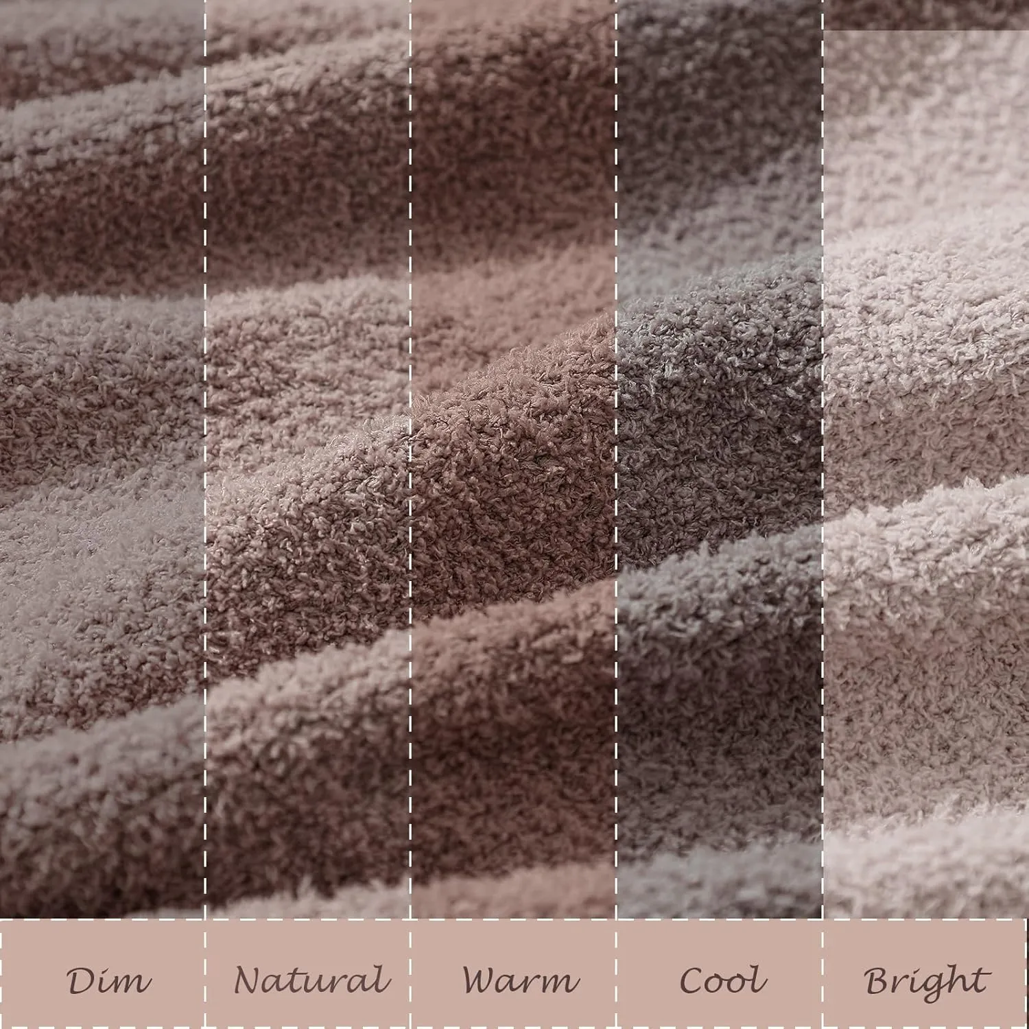bearberry Super Soft Fluffy Throw Blanket Lightweight Cozy Warm Throw Blankets for Couch Bed Sofa All Season (Rose Taupe, 50”x60”)