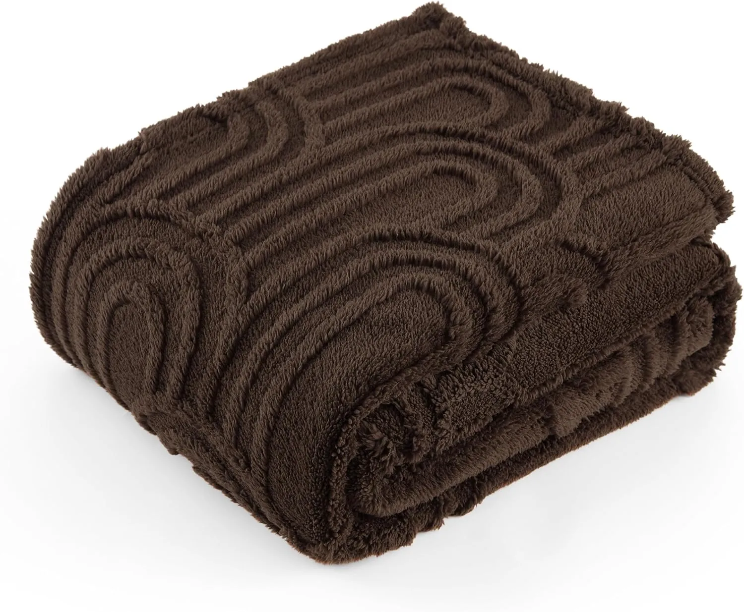 Bedsure Brown Throw Blanket for Couch - Super Soft & Cozy Summer Blankets for Women, Fluffy Fleece Throw for Girls, for Women, Ideal for Room, Home Decor, Dark Brown, 50x60 Inches