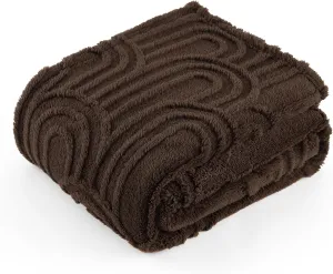 Bedsure Brown Throw Blanket for Couch - Super Soft & Cozy Summer Blankets for Women, Fluffy Fleece Throw for Girls, for Women, Ideal for Room, Home Decor, Dark Brown, 50x60 Inches