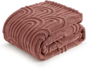 Bedsure Pink Throw Blanket for Women - Super Soft & Cozy, Fleece Blankets for Girls, Pink Decor Gifts for Home, Room, Office, Couch & Bed, Dusty Pink, 50x60 Inches