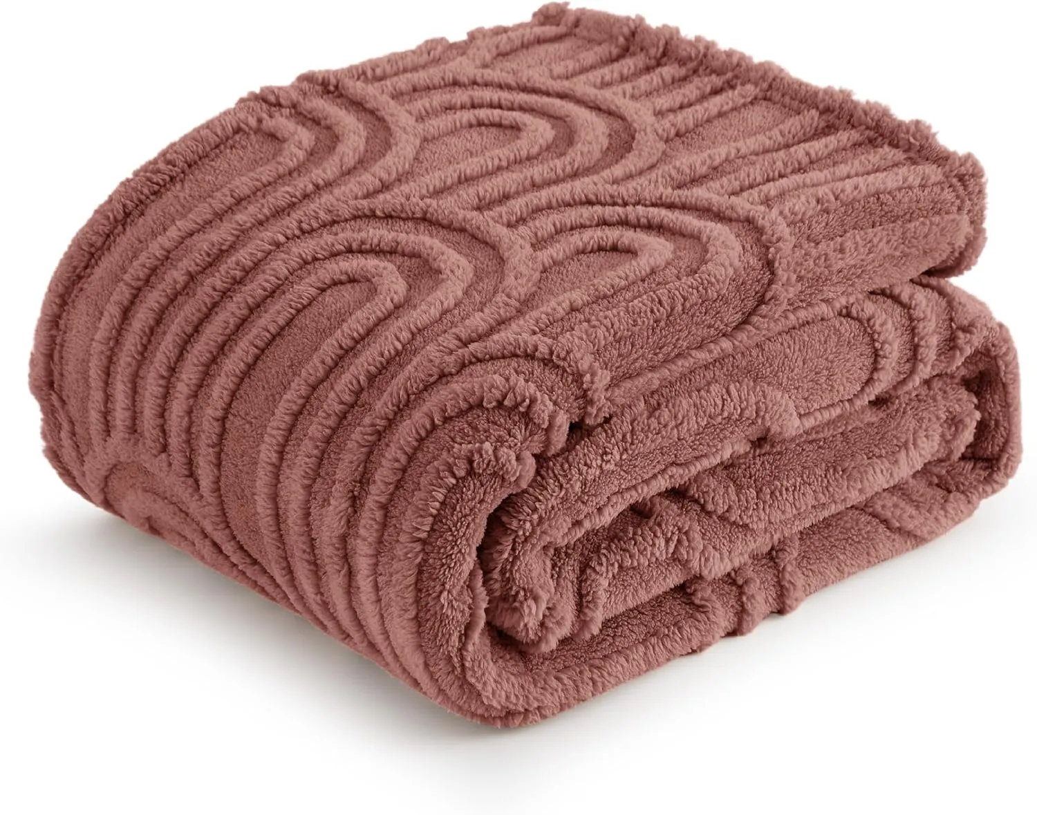 Bedsure Pink Throw Blanket for Women - Super Soft & Cozy, Fleece Blankets for Girls, Pink Decor Gifts for Home, Room, Office, Couch & Bed, Dusty Pink, 50x60 Inches