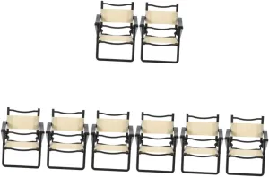 BESPORTBLE 2sets Stylish Miniature Beach Chair Micro Landscape Decor Prop for Dollhouse 2pcs*2
