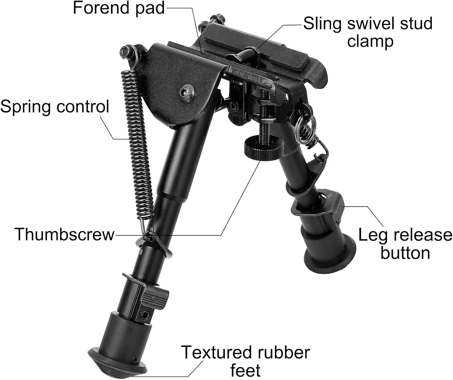 Besrilien Rifle Bipod Sling Swivel Stud Mount 6-9 Inches Bipods for Rifles Heavy Duty