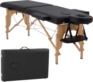 BestMassage Massage Bed Portable Massage Table 24 inche Wide Lash Bed Heigh Adjustable 2 Folding Spa Table with Non-Woven Bag for Spa Footmassage Facial CareSpa Tattoo