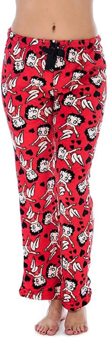 Betty Boop Women's Sleepwear Plush Fleece Lounge Pajama Sleep Pants S to XL