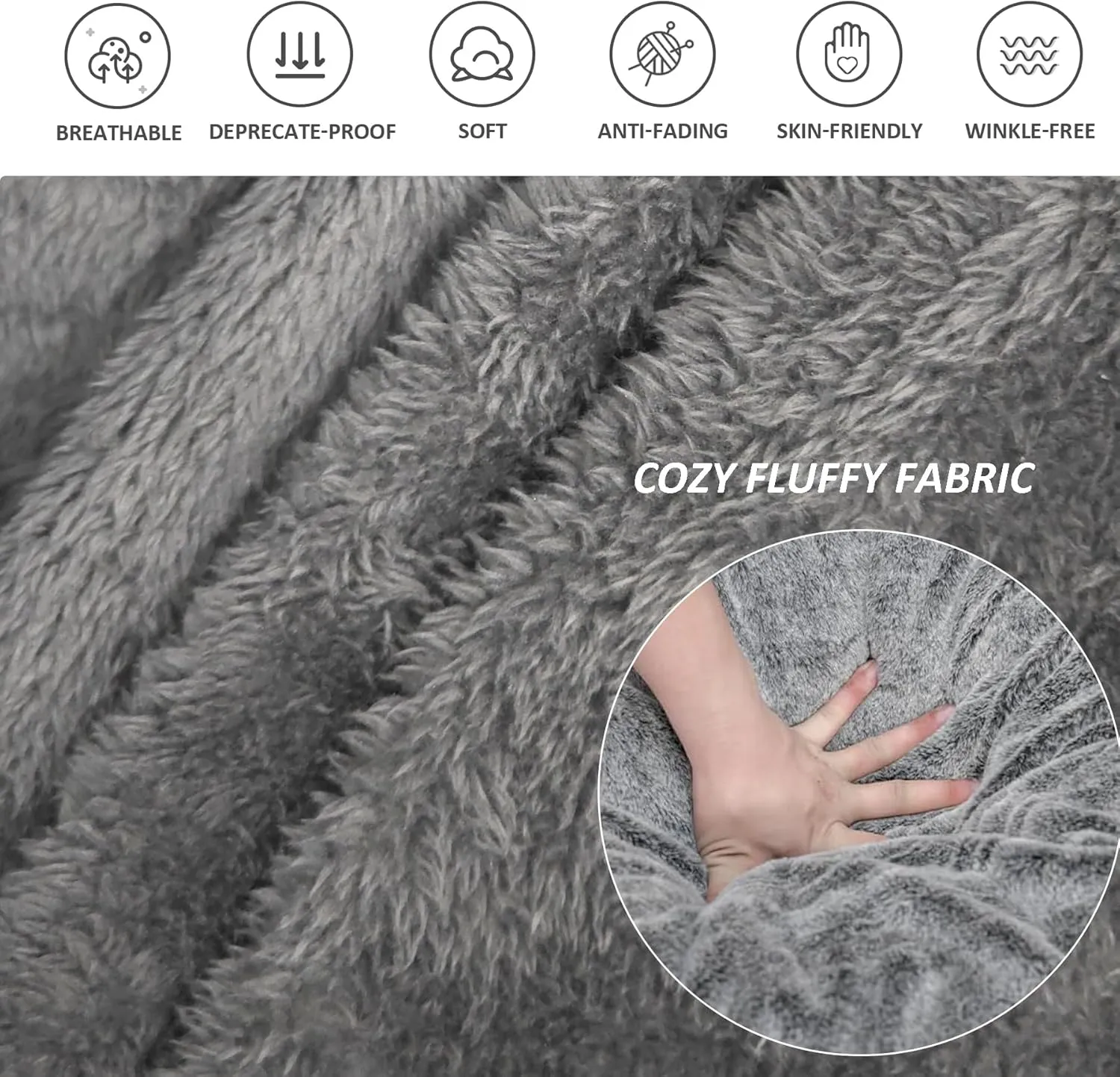 Big Beanbag Chair for Adults and Kids No Filling Comfy Cover for Lazy Sofa Bedroom Floor Chair, Dark Grey, 7FT