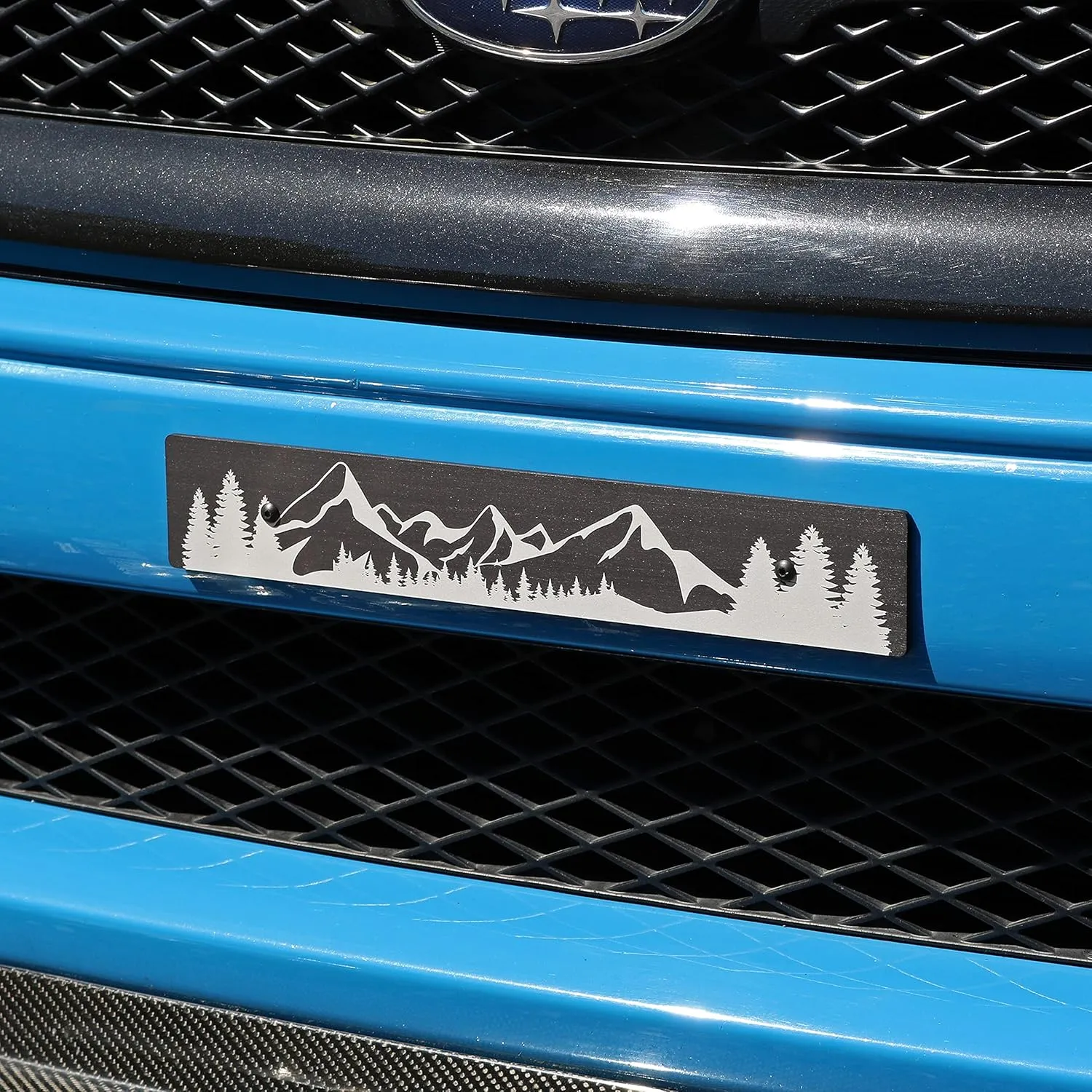 Billetworkz Mountains License Plate Delete Compatible with Subaru WRX/STI/Crosstrek/BRZ 2022