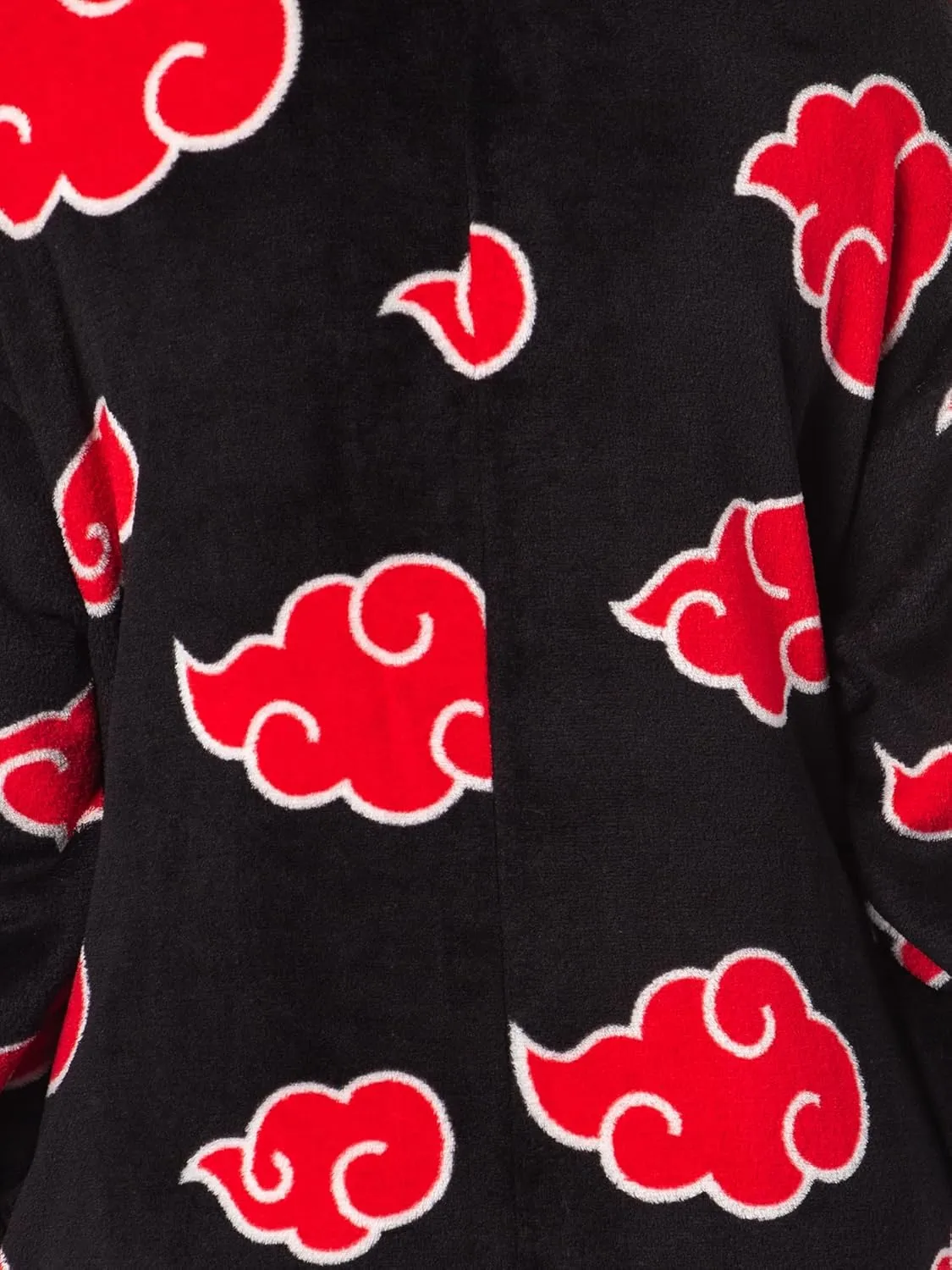 Bioworld Naruto Kigurumi Shippuden Akatsuki Red Clouds Anime Adult One Piece Costume Pajama Union Suit for Men and Women