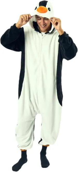 Bioworld Penguin Adult Hooded Kigurumi Union Suit