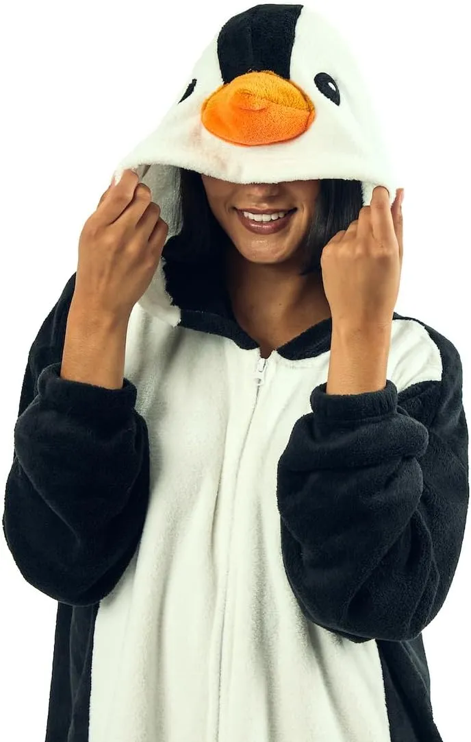Bioworld Penguin Adult Hooded Kigurumi Union Suit