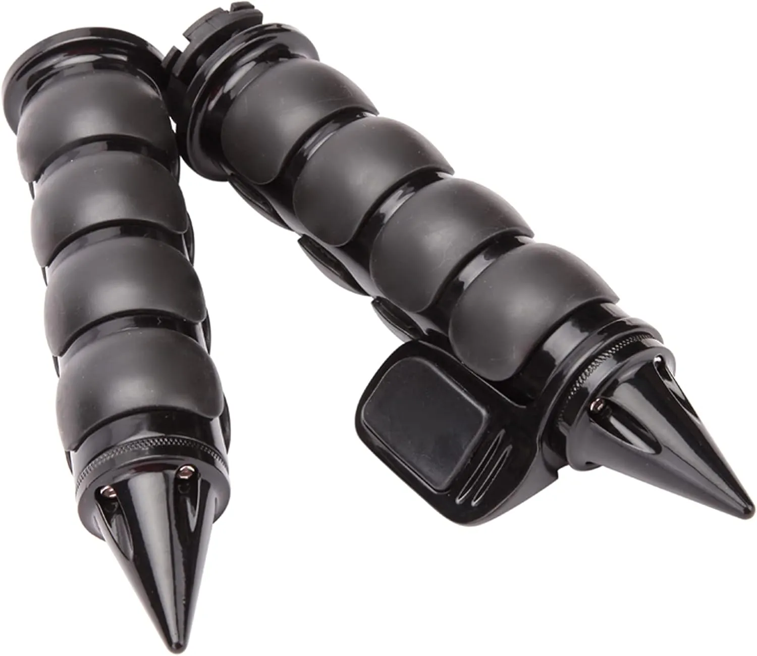 Black 1" Motorcycle Handlebar Hand Grips w/Throttle Compatible with Sportster 883 Street Bike Dirt Bike Cruiser and Chopper (Black)
