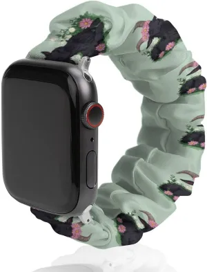 Black Goat Daisy Wreath Fashion Watch Strap Scrunchies Wristbands Compatible With IWatch Series