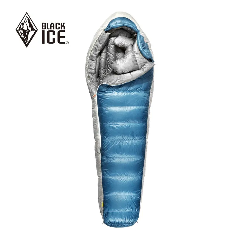 Blackice Zseries Gold Z1000 Mummy Single Ultra Light& Warm Waterproof Goose Down Splicing Sleeping Bag with Carrying Bag