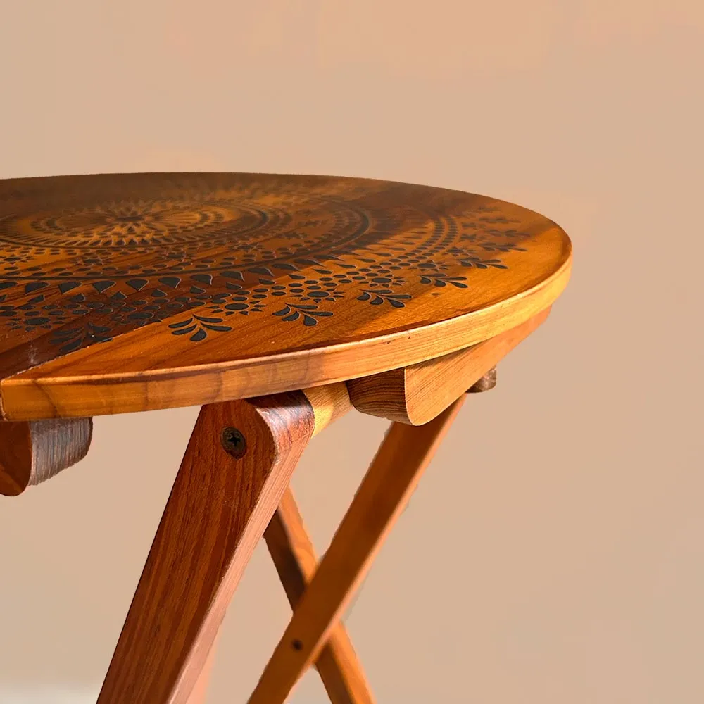 Blooming Teak Folding Table