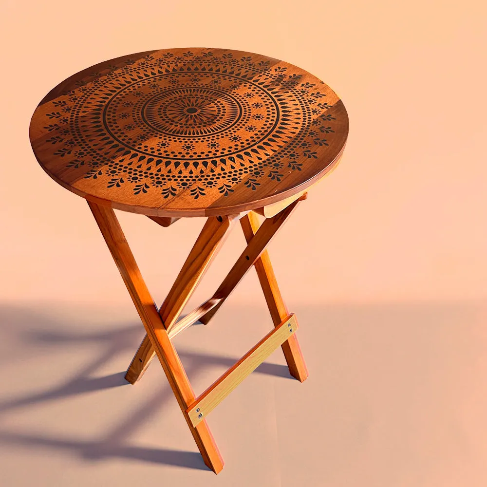 Blooming Teak Folding Table