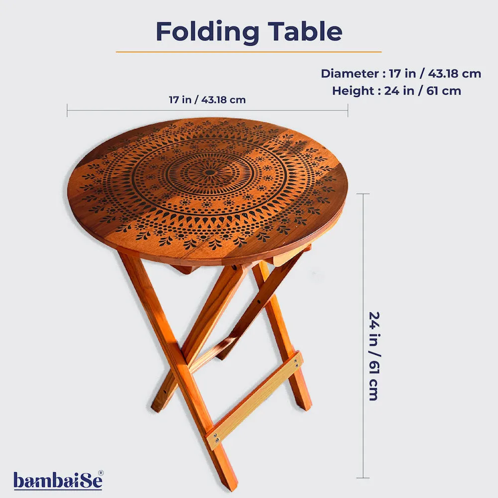 Blooming Teak Folding Table