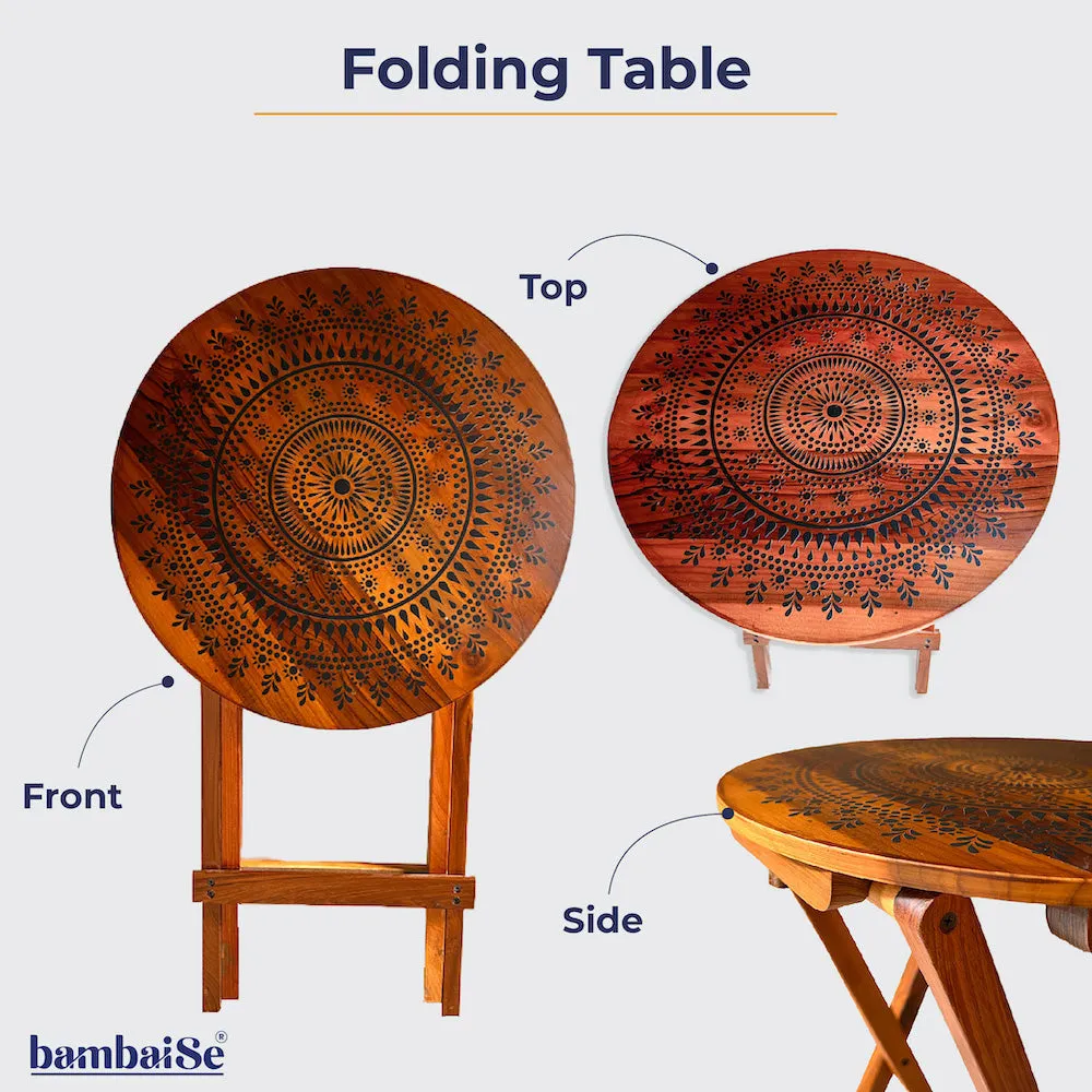 Blooming Teak Folding Table