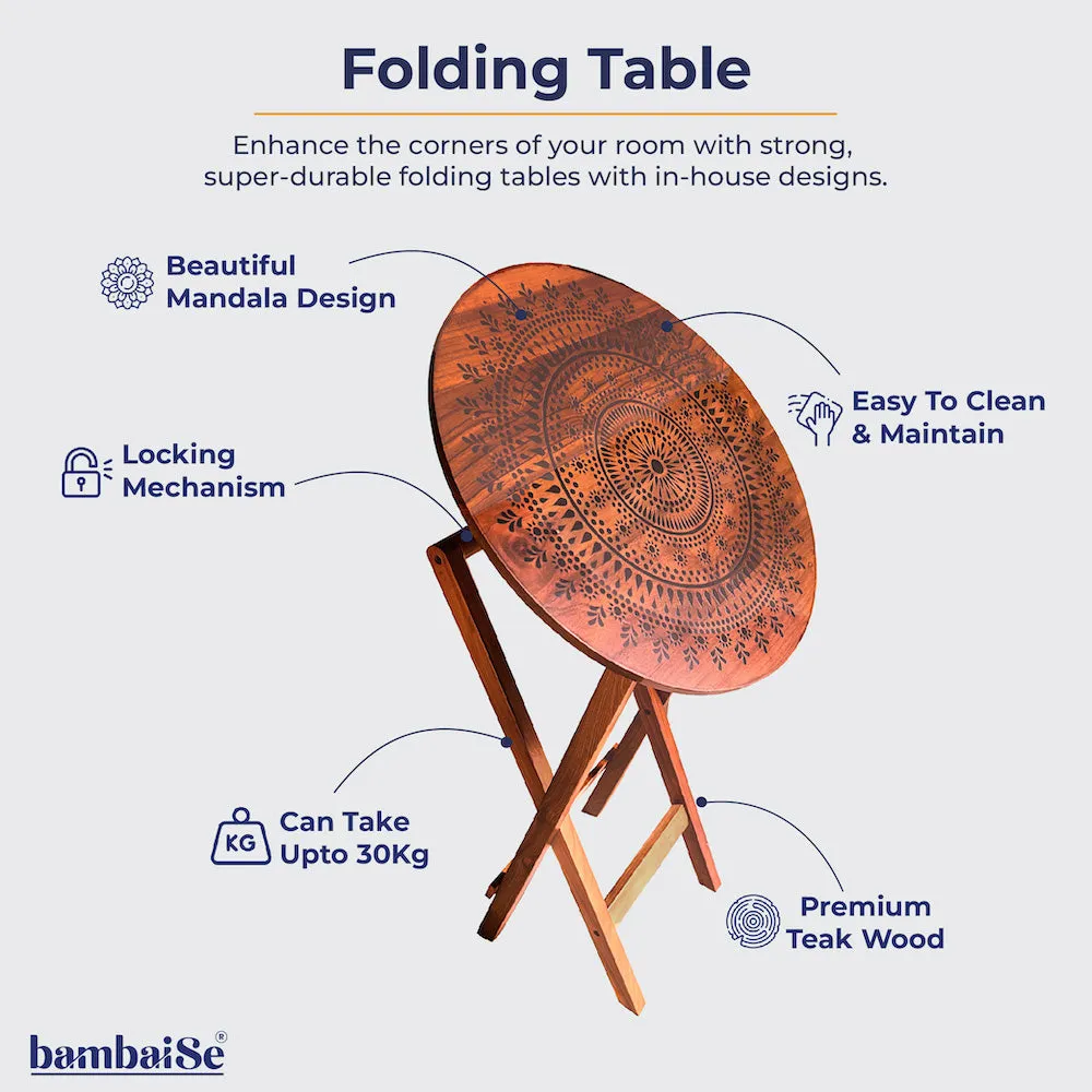 Blooming Teak Folding Table