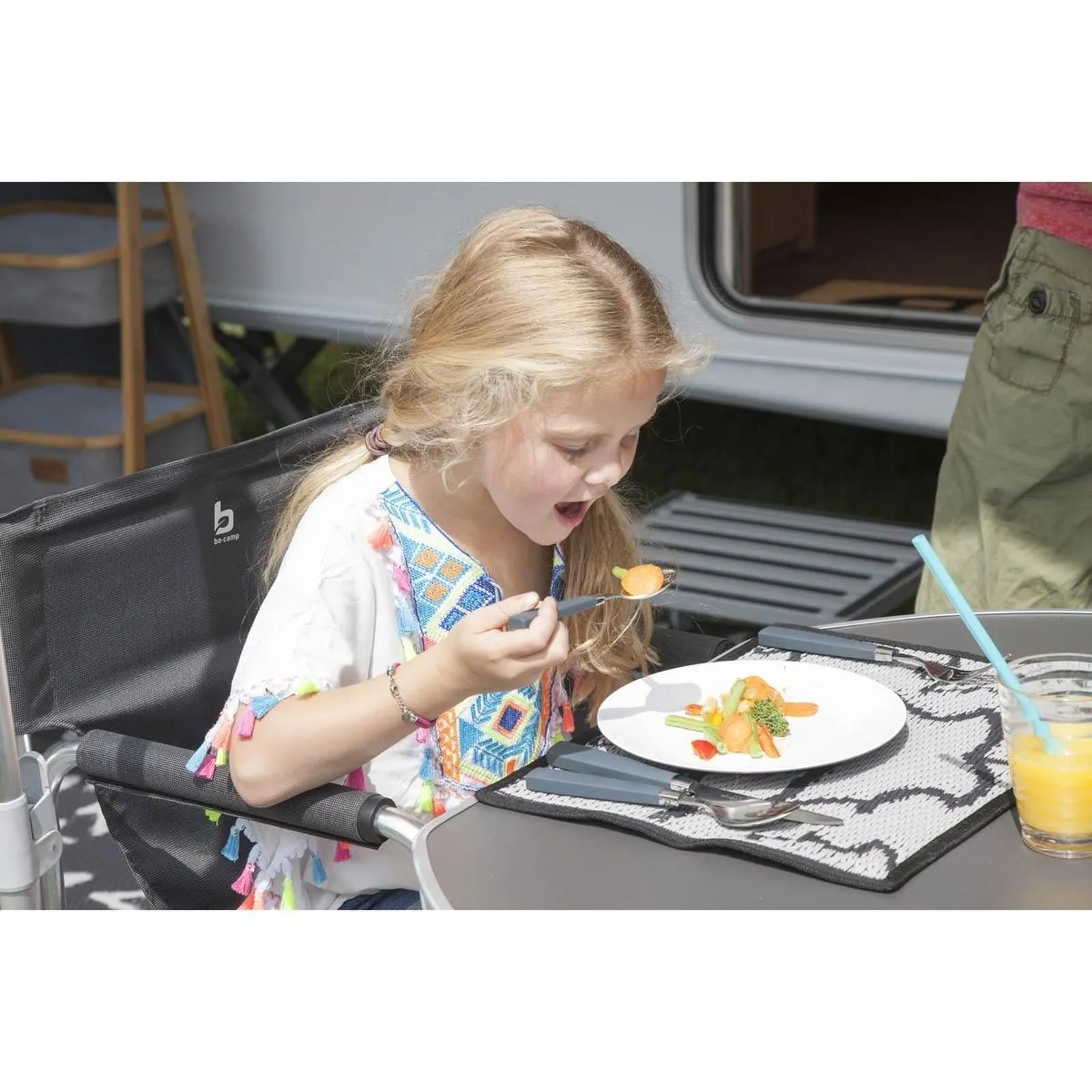 Bo-Camp Child's Chair Foldable Aluminium Anthracite