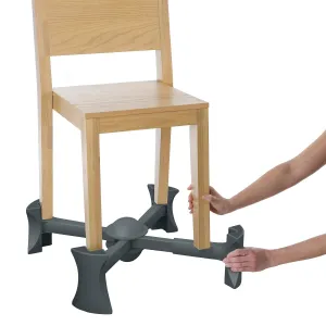 Booster Seat for Kitchen Chair, Charcoal - Goes Under The Chair - Portable Booster for Toddlers and Grown Ups