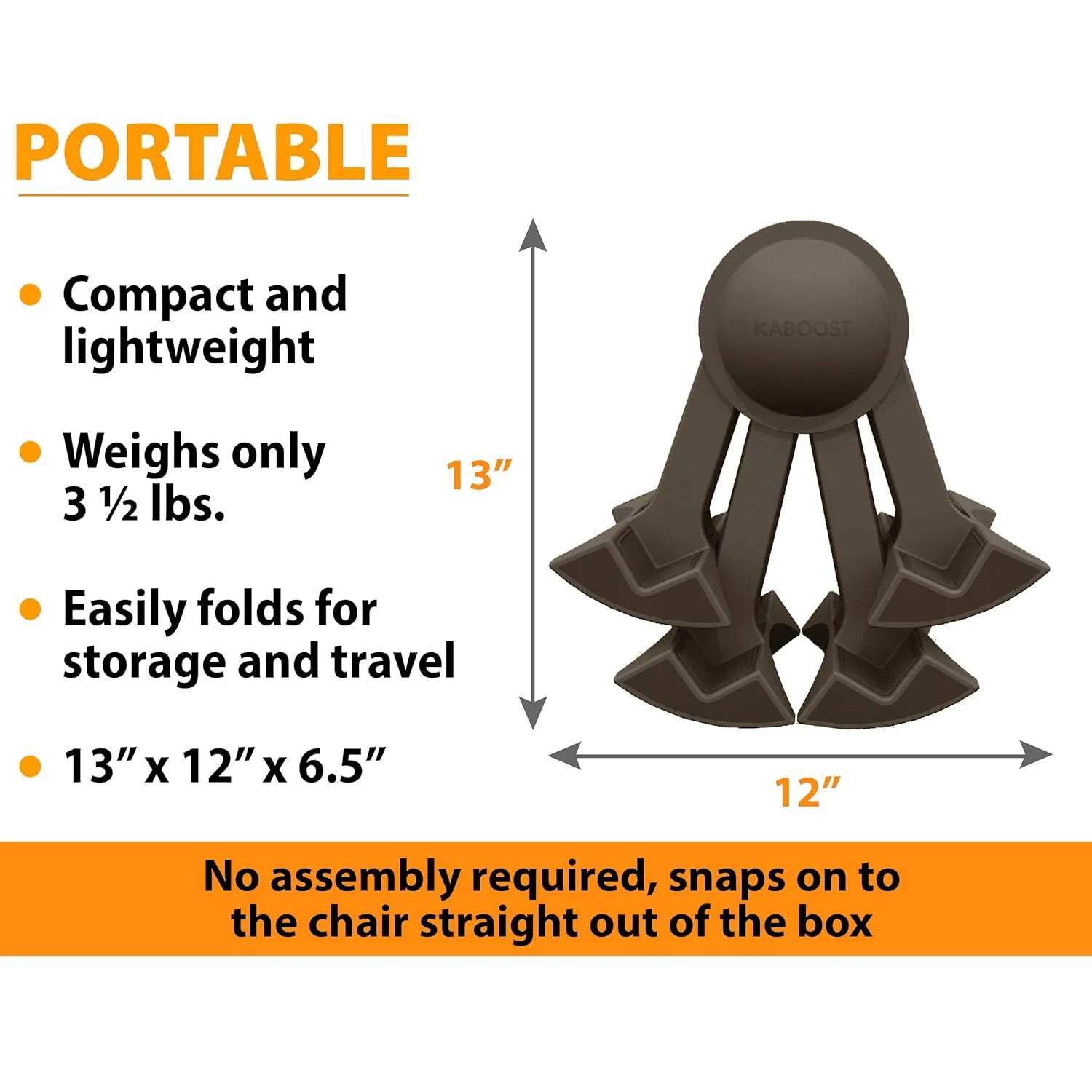 Booster Seat for Kitchen Chair, Chocolate - Goes Under The Chair - Portable Booster for Toddlers and Grown Ups