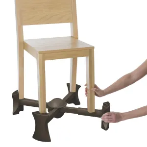 Booster Seat for Kitchen Chair, Chocolate - Goes Under The Chair - Portable Booster for Toddlers and Grown Ups