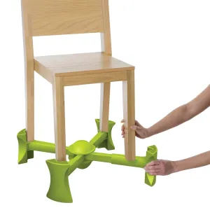 Booster Seat for Kitchen Chair, Green - Goes Under The Chair - Portable Booster for Toddlers and Grown Ups