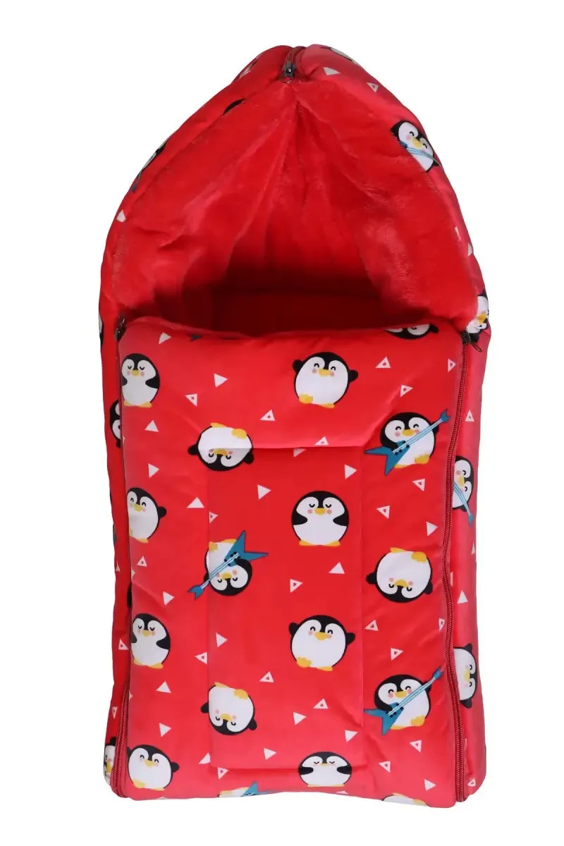 Born Baby Sleeping Bag (Coral Fleece) - Pack of 1 (Red)