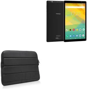 BoxWave Case Compatible with Prestigio Grace 4891 - Polar Jacket, Puffy Padded Material Zip Up Sleeve Pouch - Jet Black