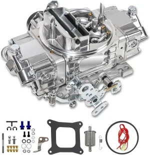 BR-67255 Carburetor 650 CFM 4 Barrel 4150 Model Carburetor Compatible with Holley Quick Fuel Brawler Diecast Carburetors with Mechanical Secondaries Electric Choke