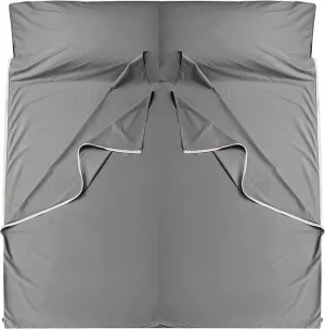 Brand - GANNAFEE Cotton Sleeping Bag Liner with Zipper - 100% Cotton Travel Sheet Sleep Sack Adult - Travel Sleeping Bag for Hotels Camping Hiking