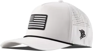 Branded Bills Vintage Old Glory PVC Curved 5 Panel Rope Hat, Fits 7-7 7/8, Adjustable Snapback | Lightweight, Comfort Stretch