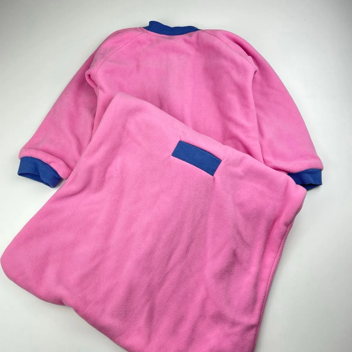 Bright Bots cotton lined fleece travel sleeping bag, L: 82cm, size 2, Pre-loved