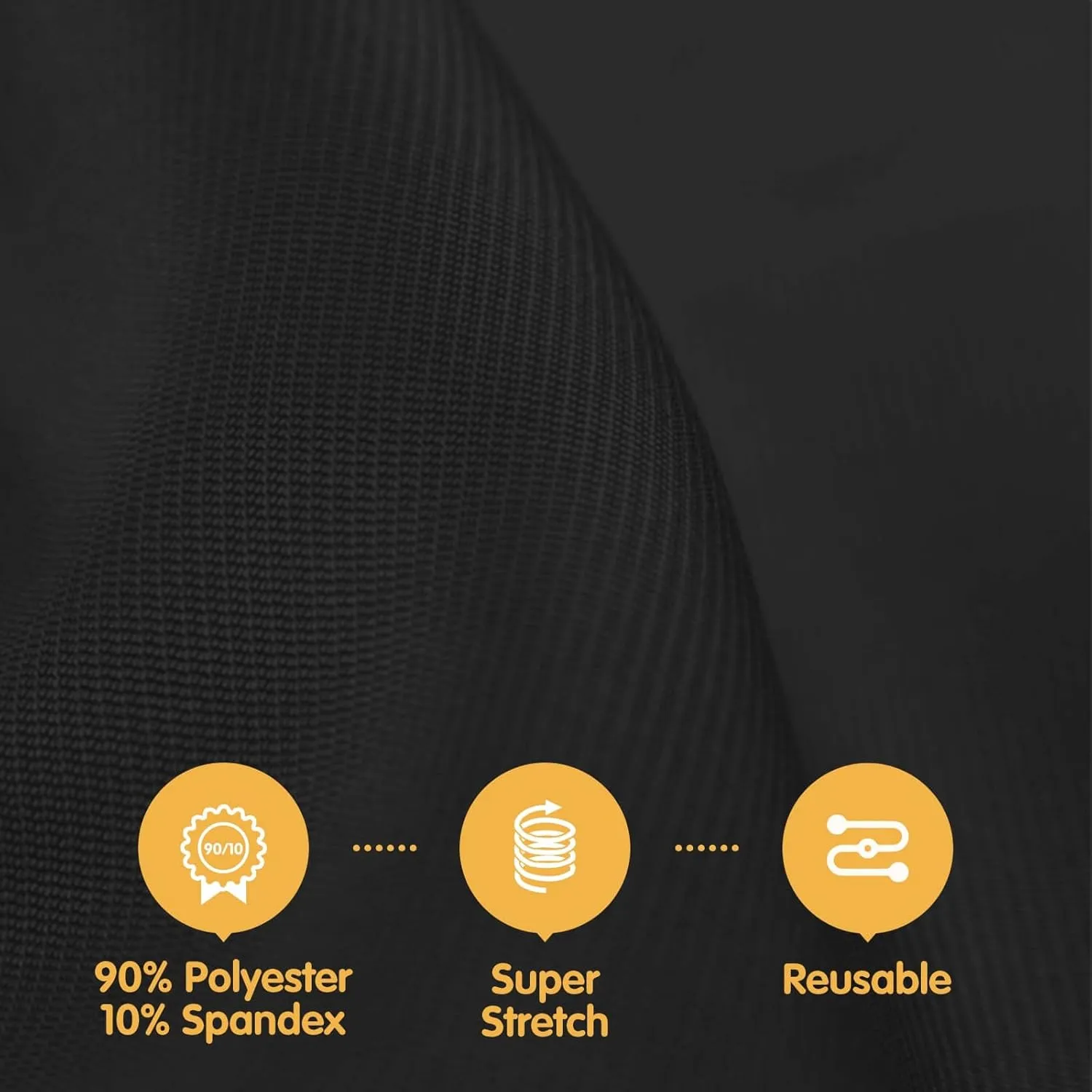 BRILLMAX 6 Pack Black Fitted Spandex Table Covers - 6ft Stretch Tablecloths for 6 Foot Rectangle Folding Cloths Rectangular Bulk Linen Fabric Elastic for Wedding Reception Banquet Birthday Party