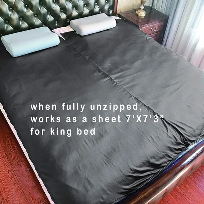Browint Premium Sleeping Bag Liner with All Around Two-Way Zippers, 87"x41" Extra Wide Sleeping Sack for Hotel, Breathable Lightweight Travel Sheet, Multifunctional Bed Sheet for Camping, All Seasons