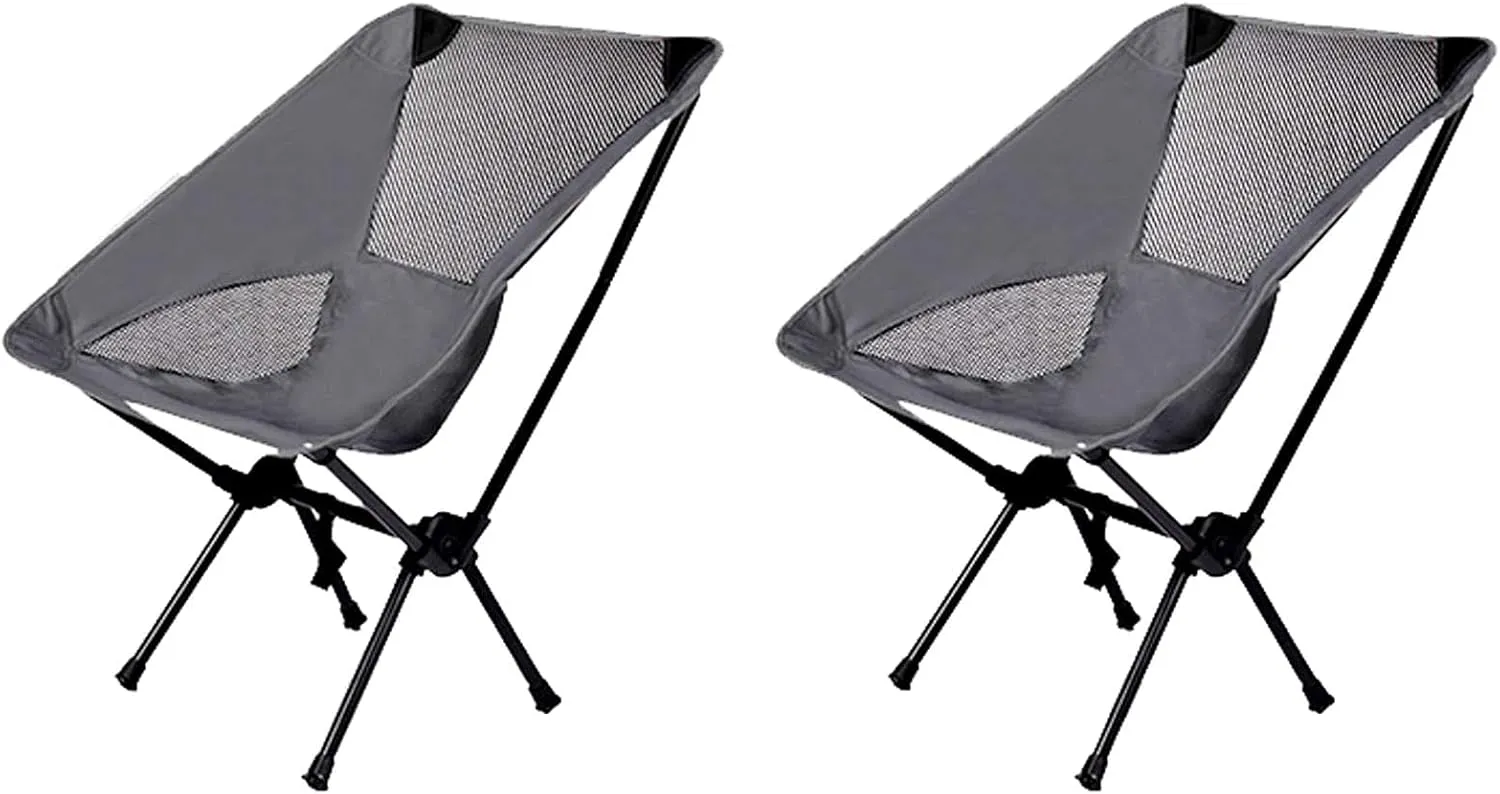 BTZHY Recliner Chair,2 Foldable Fishing Chairs,Portable Camping Chairs,Compact Lightweight Moon Chair,Outdoor Seat,for Picnics,Hiking,Garden.