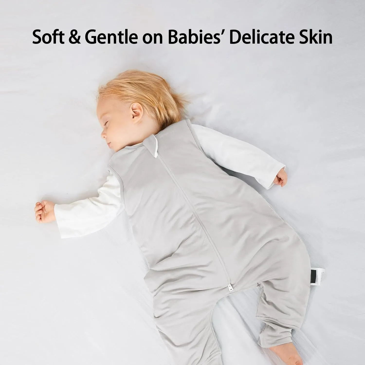 BubblePanda Rayon Made from Bamboo Toddler Sleep Sack with Feet 24-36 Months 0.5 Tog Ultra Soft Toddler Sleeping Sack 2t-3t Baby Sleep Bag Walker Wearable Blanket with Legs 2-Way Zipper Lightweight